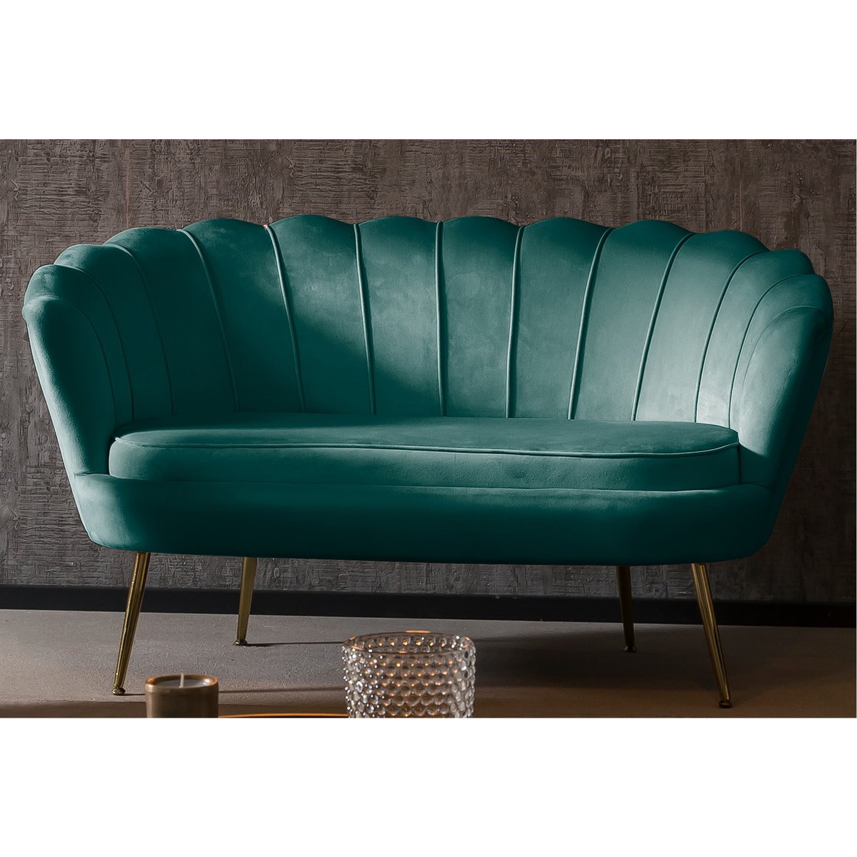 Fluwelen schelpenbank groen