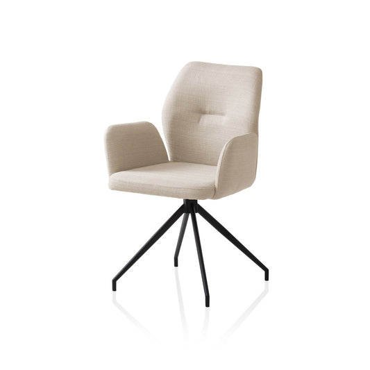 Fauteuil met 180° draaifunctie beige