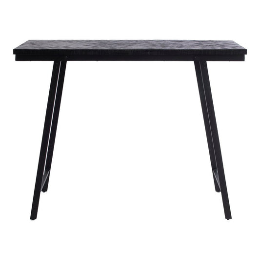 De Herringbone Hoge Tafel - Zwart - 140 cm